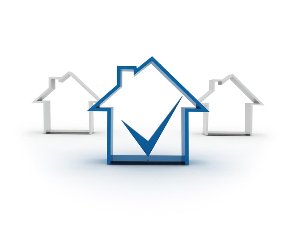 Home with checkmark